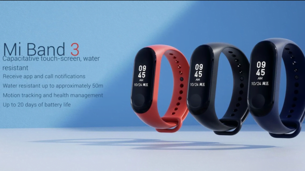 mii3 smart band features