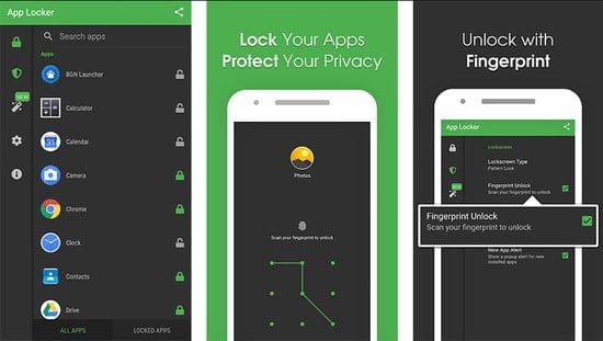 Lock apps using third-party