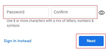 Create Google Account -Step 5