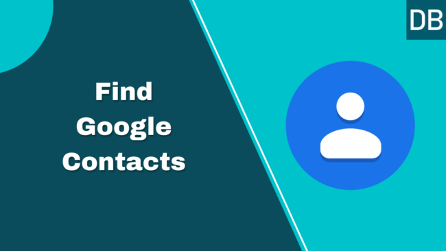 Contacts list in gmail