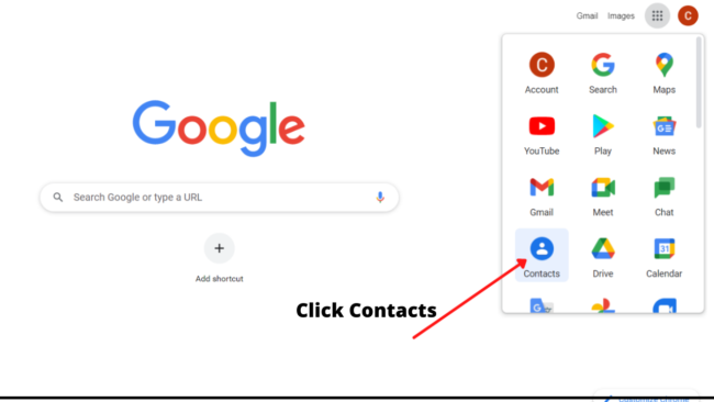 Contacts list in gmail
