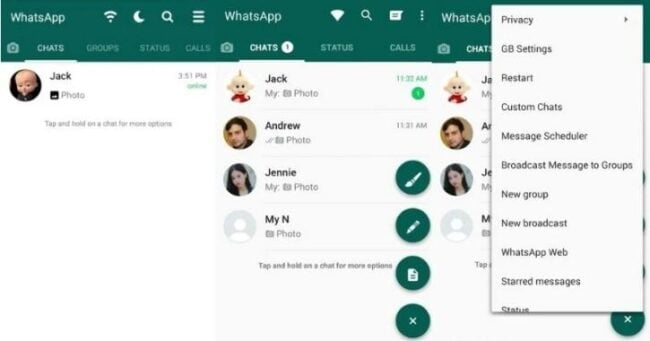 gb whatsapp features