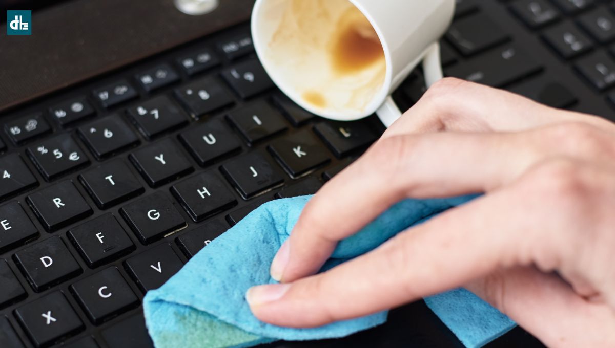 Laptop keyboard cleaning to fix keys not working