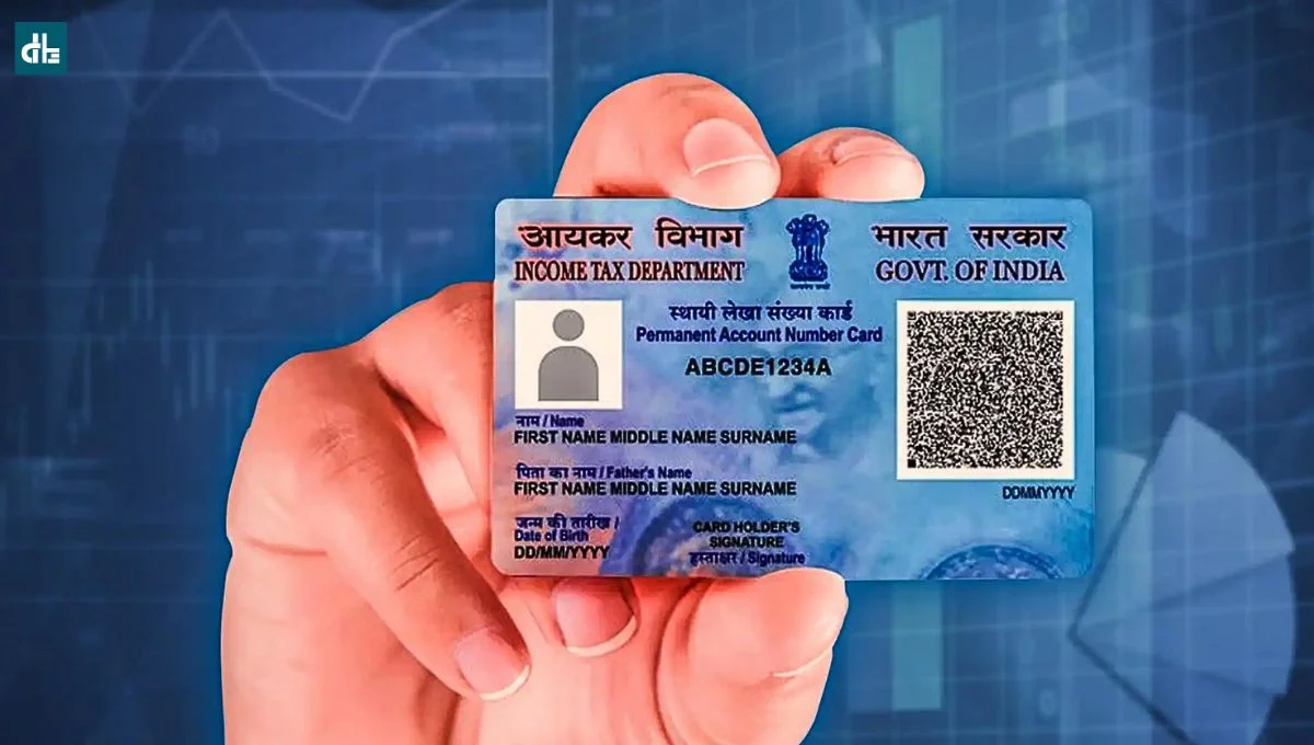 A person holding PAN card after applying online PAN card application