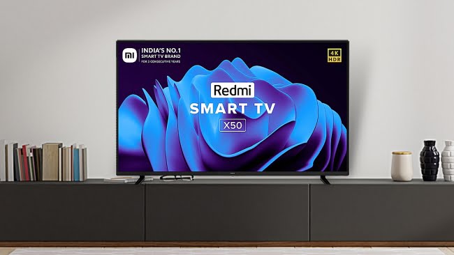 Best Smart TV under 40000: Redmi 126 cm (50 inches) 4K Ultra HD Android Smart LED TV X50 L50M6-RA (Black)