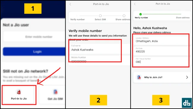 Steps to port airtel to jio using myjio app