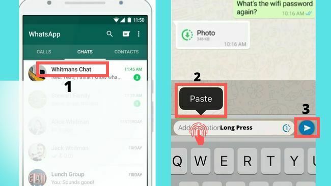 transmit an Image on WhatsApp without downloading