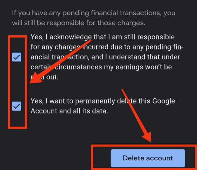 How to delete Gmail account