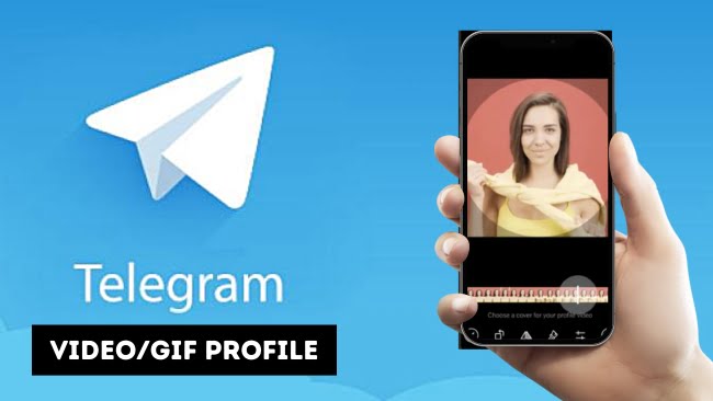 A women holding phone that setting Video or GIF Profile Photo on Telegram