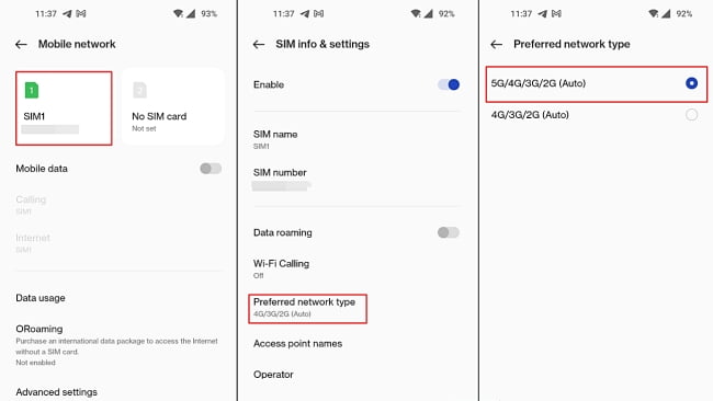 Jio 5G activate on Android