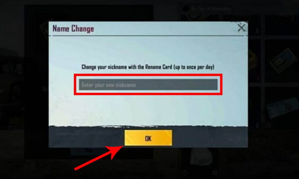 BGMI ID Name Change