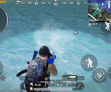 BGMI Ice Gun trick to walk in water