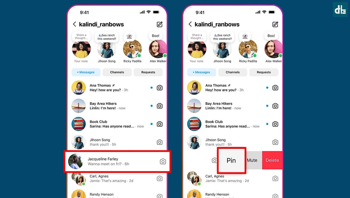 Steps to Pin a chat on Instagram using the new chat pinning feature