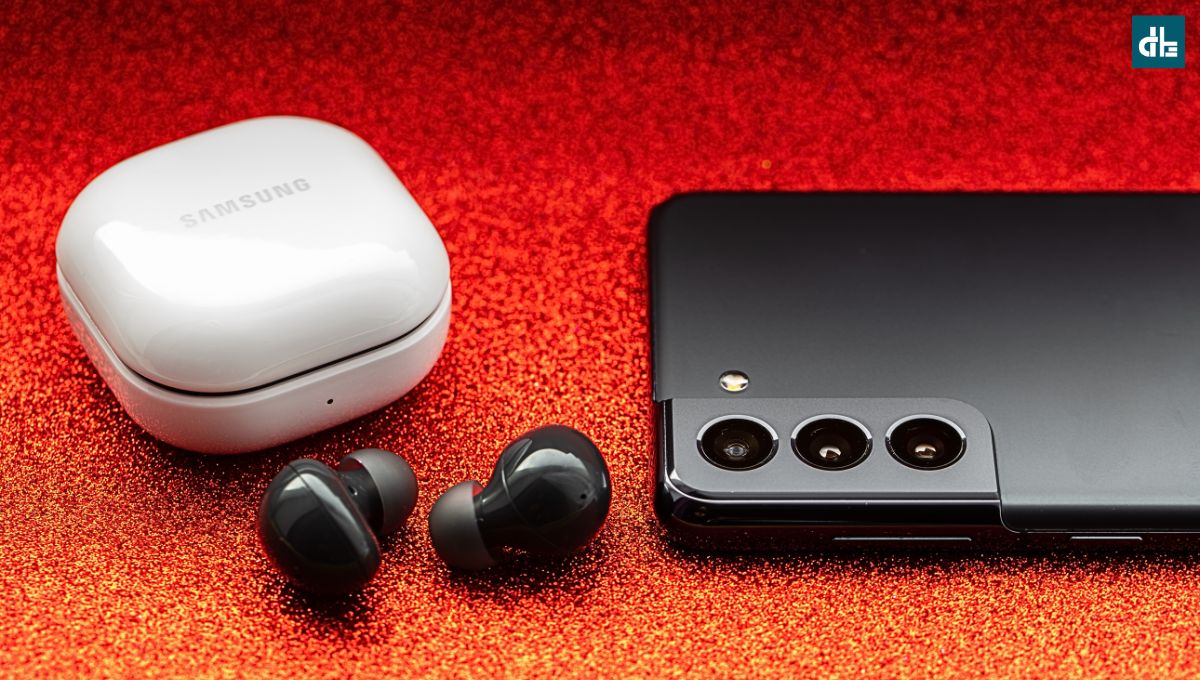 Wireless black earbuds connect to mobile, laptop, or smart TV