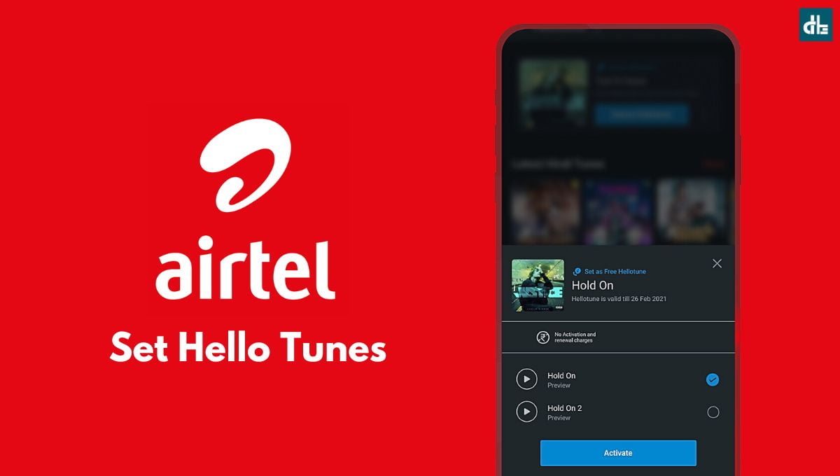 Airtel Hello Tunes setting on Wynk Music app for free
